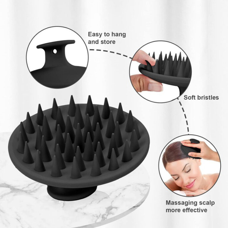 Factory brand new pure silicone shampoo brush for adults, large round silicone massage brush, and large silicone comb head