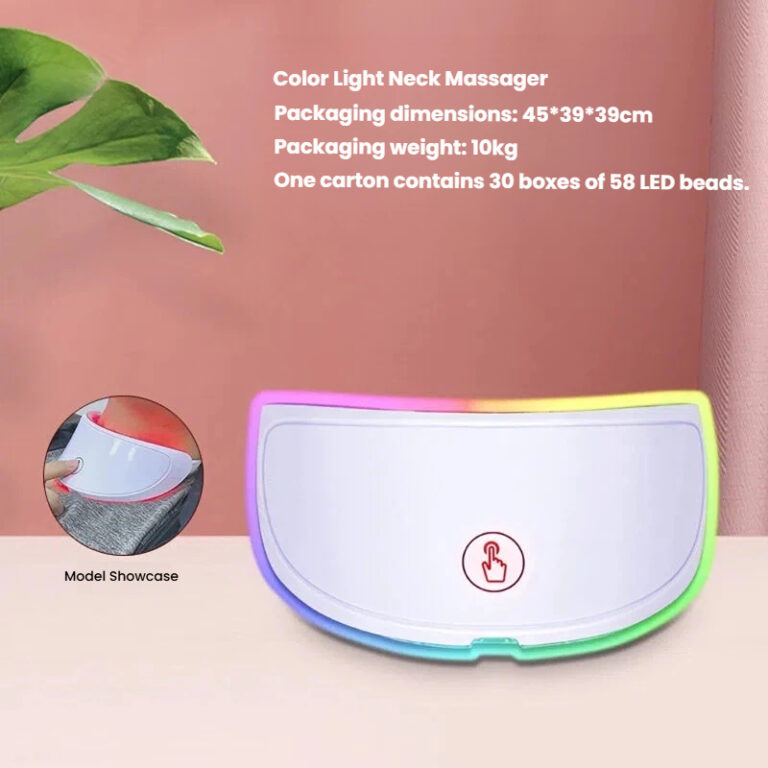 Cross-Border 7-Color Touch Photon Rejuvenation Neck Beauty Mask, Whitening & Acne-Removing Spectrum LED Facial Mask, Home Use Beauty Device