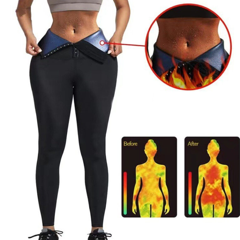 Amazon New Semi-Coated Slimming Sweat-Inducing Tummy-Control Pants for Women Sauna-Style Snap-Button Yoga Pants Sweat-Inducing Pants