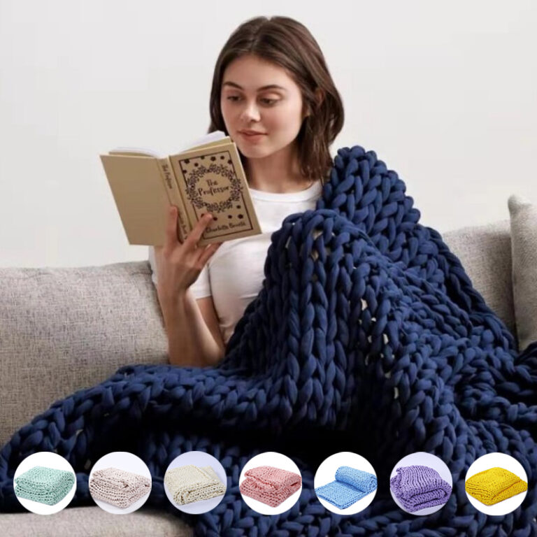 Cross-border new gravity blanket line blanket, handmade gravity yarn blanket factory direct supply sofa cover blanket line