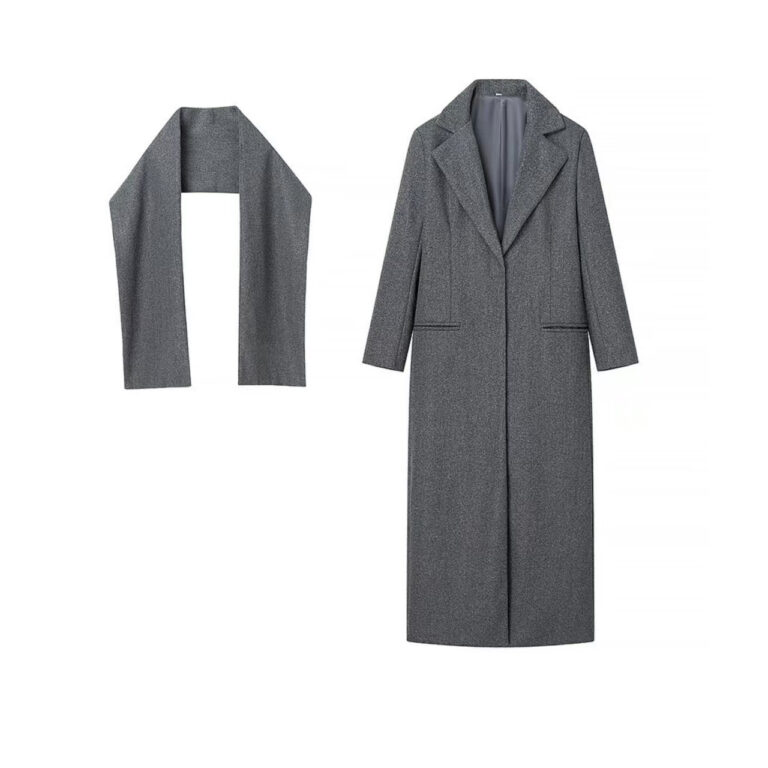 Amazon cross-border foreign trade European and American women’s clothing 2024 autumn and winter new style elegant fashion scarf wool coat jacket