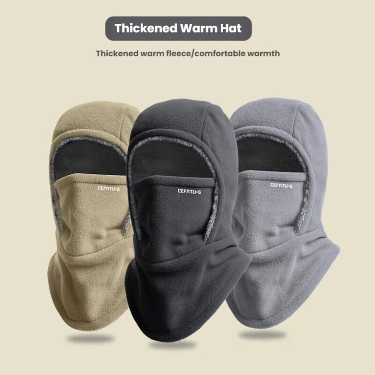 Warm hat, winter windproof, cycling, lined and thickened, cold-proof, two-in-one face mask, one-piece hat, ear protector, head cover, three-dimensional